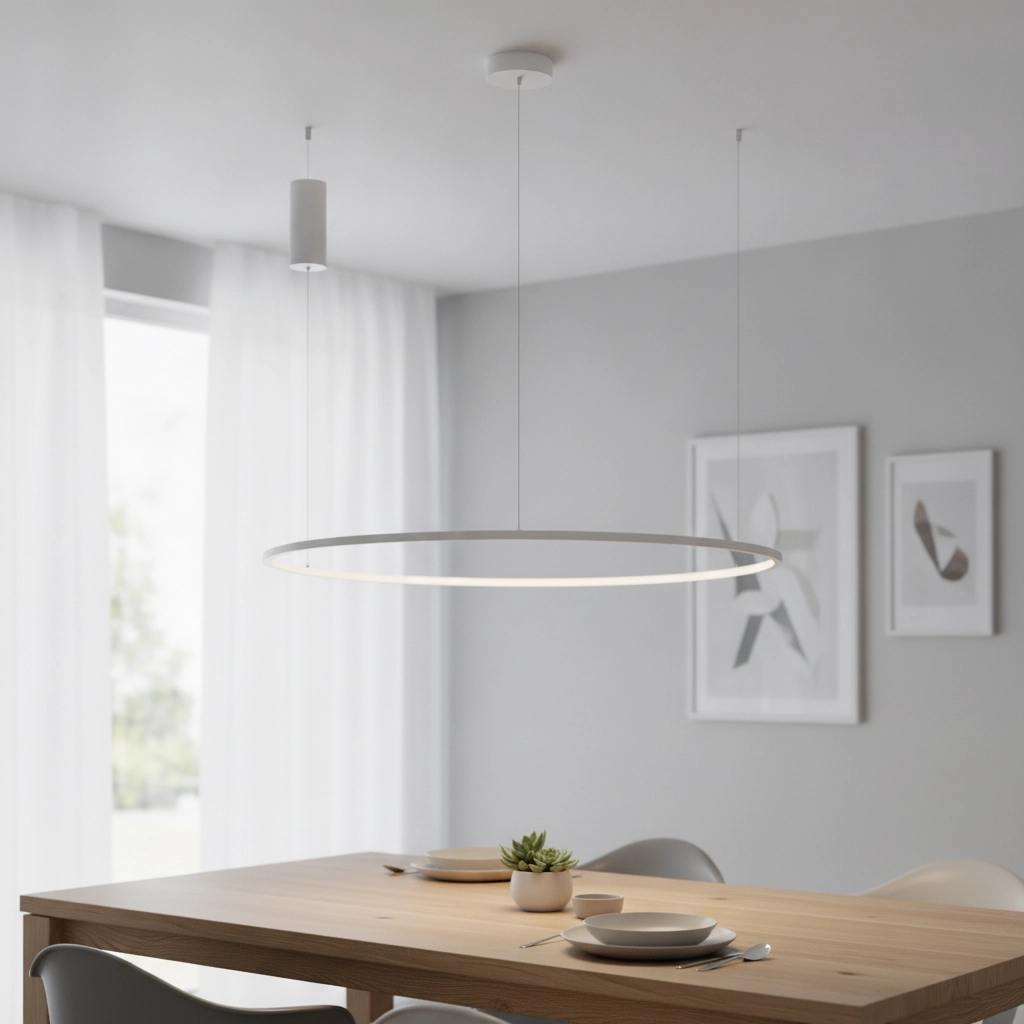 Runde Pendelleuchte Tarquin weiß Ø 100cm