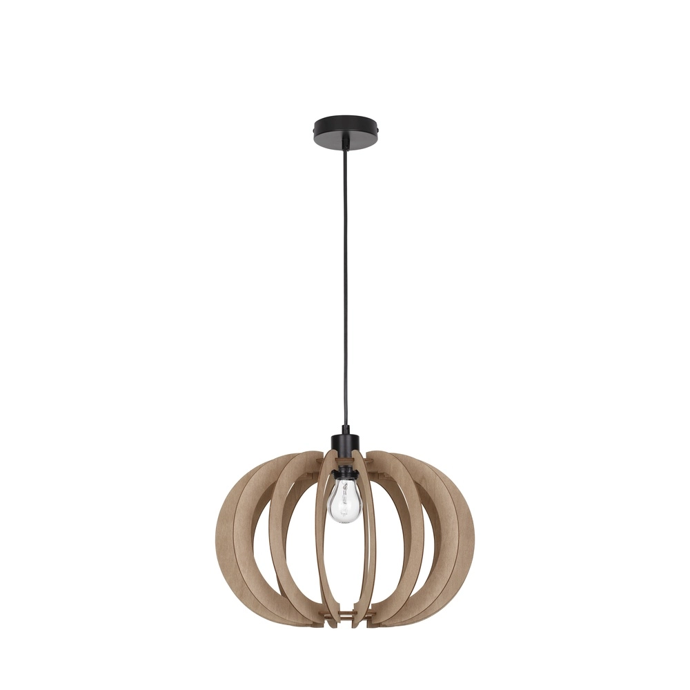 Pendelleuchte aus Holz Ottoline dunkel Ø 40cm Lyora 5212017436207