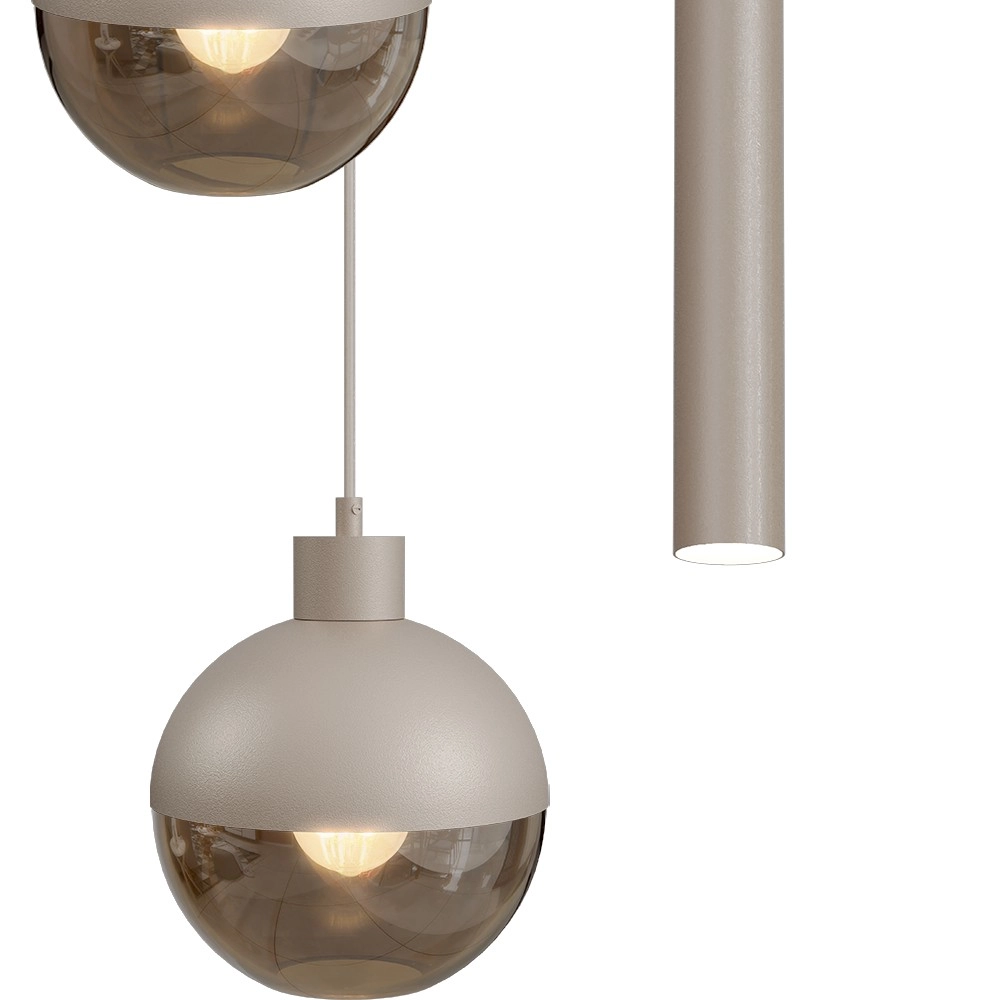 3-Licht Pendellampe Opera Ø 35cm beige Terra Masterlight 8718121424293