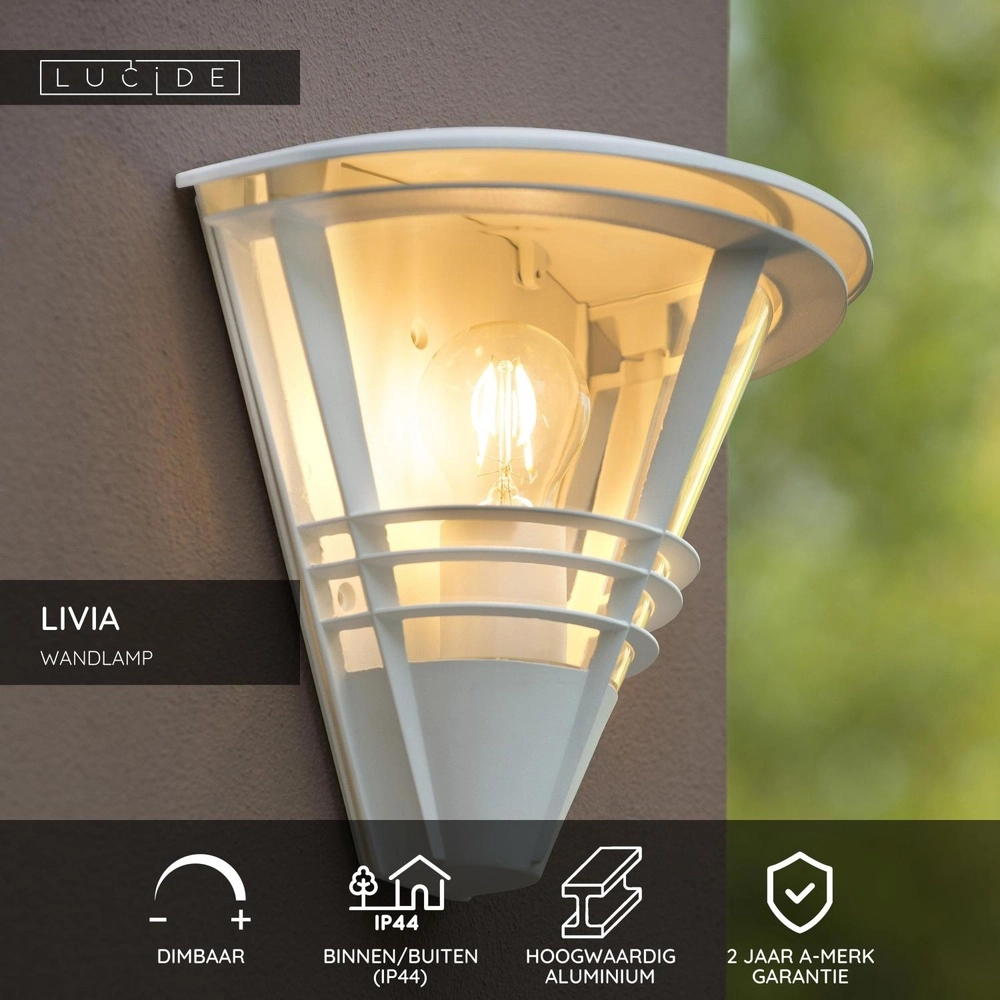 Design-Wandlampe Livia Weiß Lucide 5411212114419