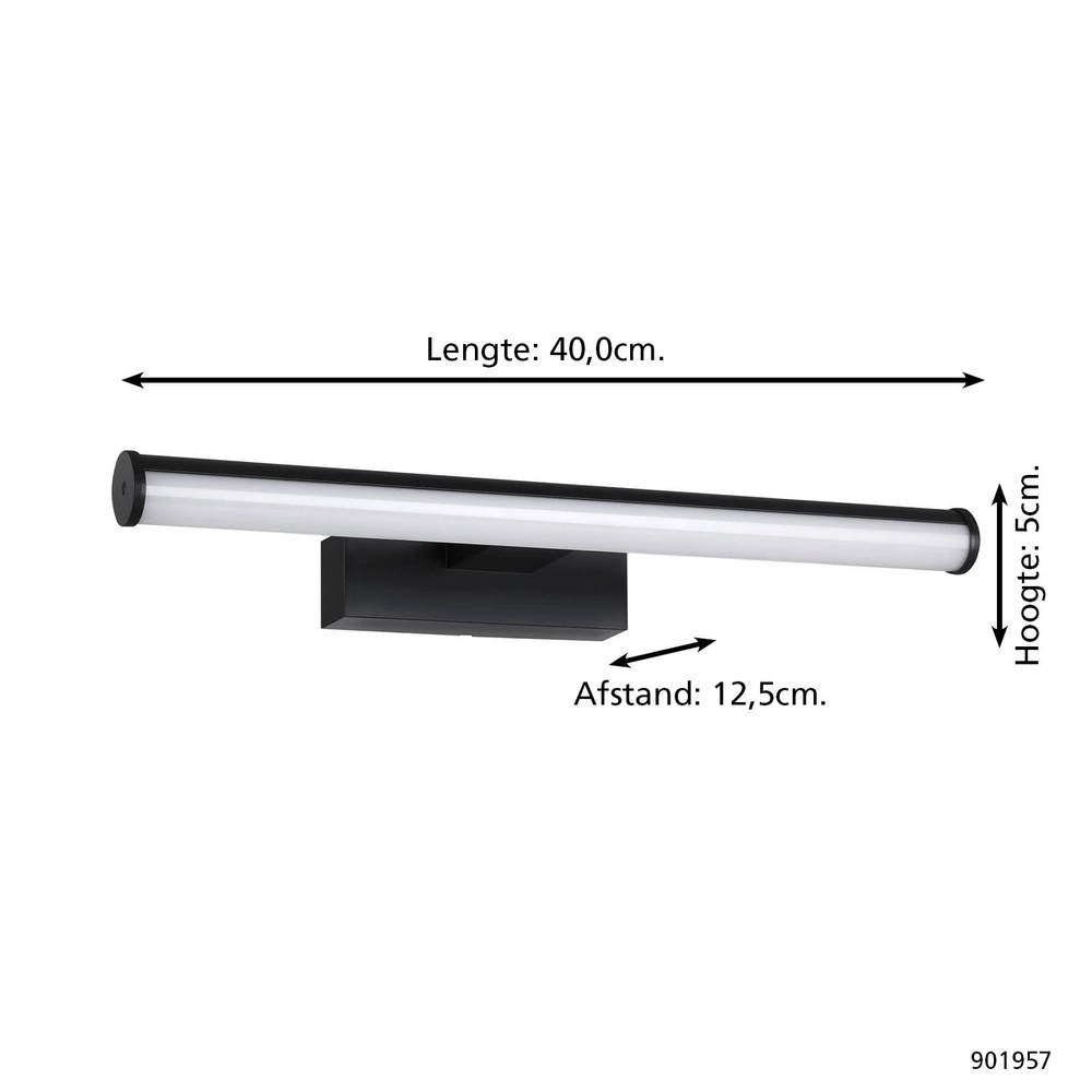 Spiegelleuchte Vadumi schwarz 40cm Eglo 9008606353149