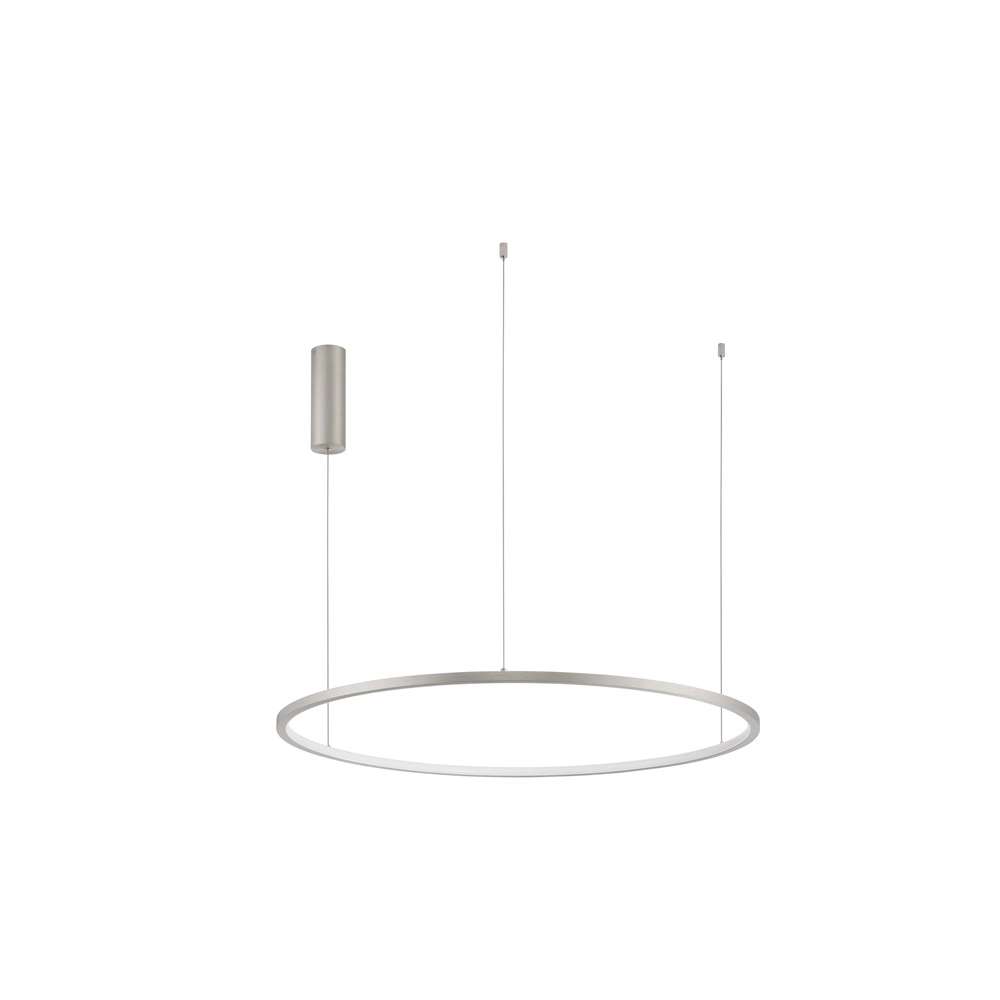 Runde Pendelleuchte Tarquin silbergrau Ø 80cm Lyora 5212017438324
