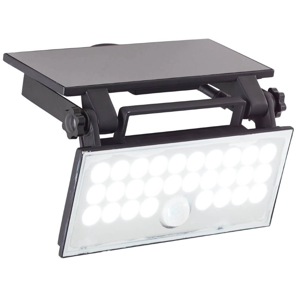 Schwarze Wandlampe Luton Solar- Brilliant 4004353437793