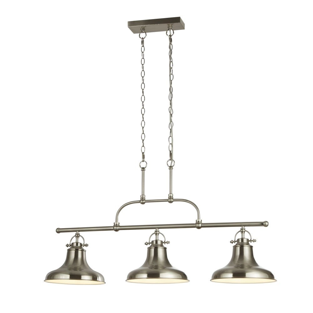 Esszimmer Hängelampe Dallas mattes Silber Searchlight 5053423137186