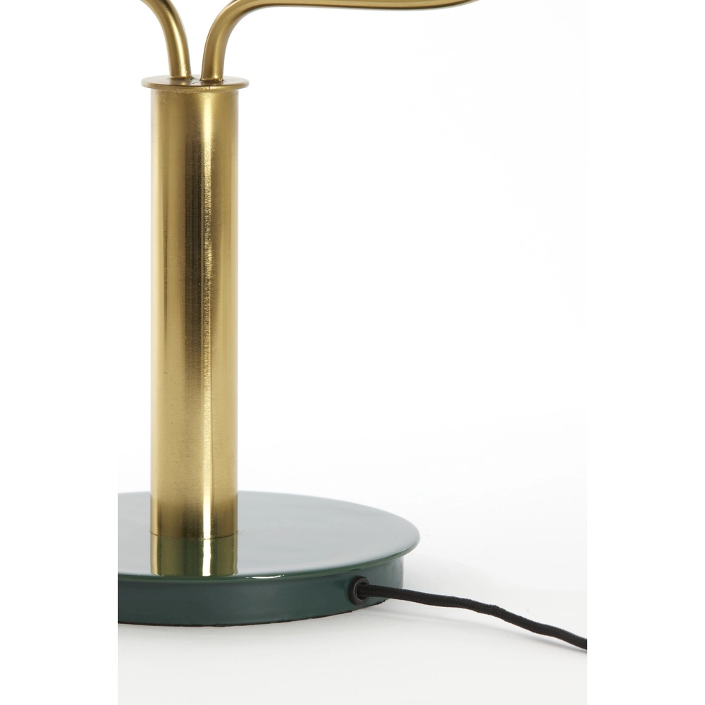 Bankerlampe Ayer Dunkelgrün mit Gold Light & Living 8717807742867