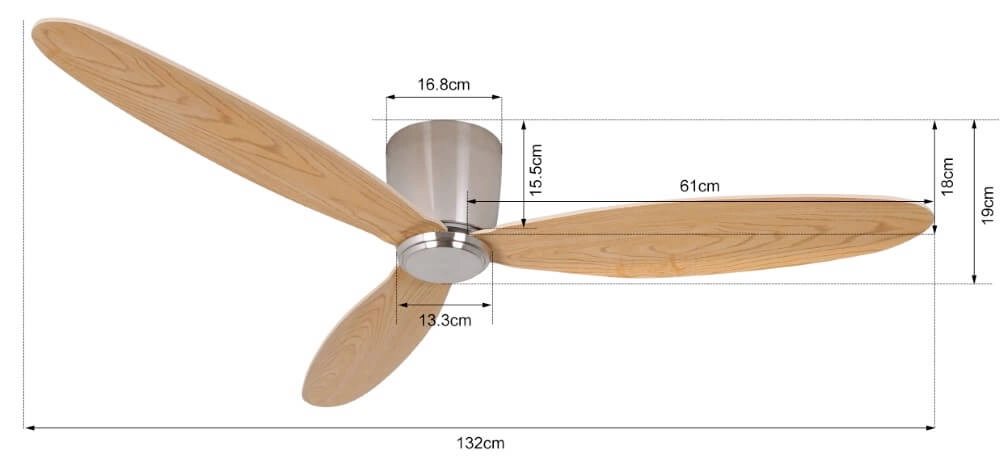 Deckenventilator Holz Airfusion Radar Ø 132cm Beacon 9333509102373