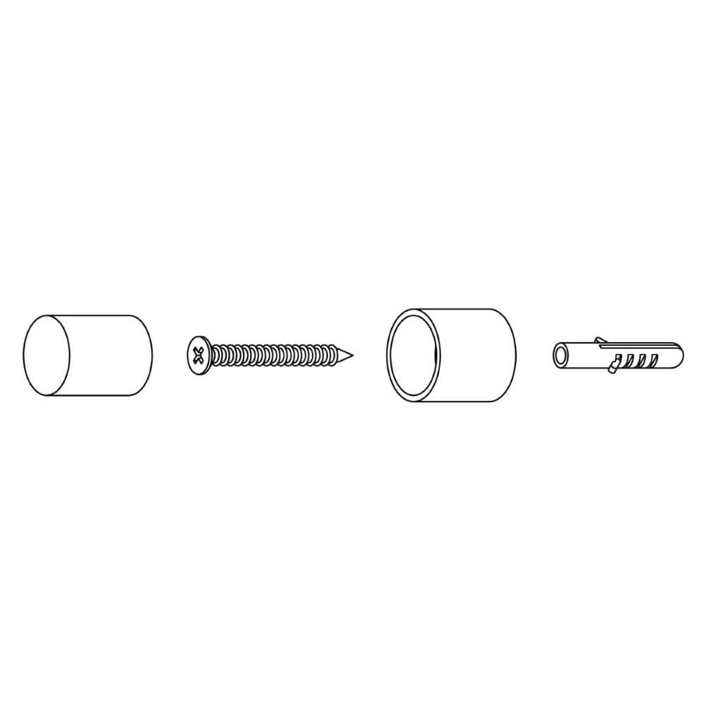 Türstopper Stelo Wand: 22x30mm, kurzer Edelstahl Intersteel 8714186082409