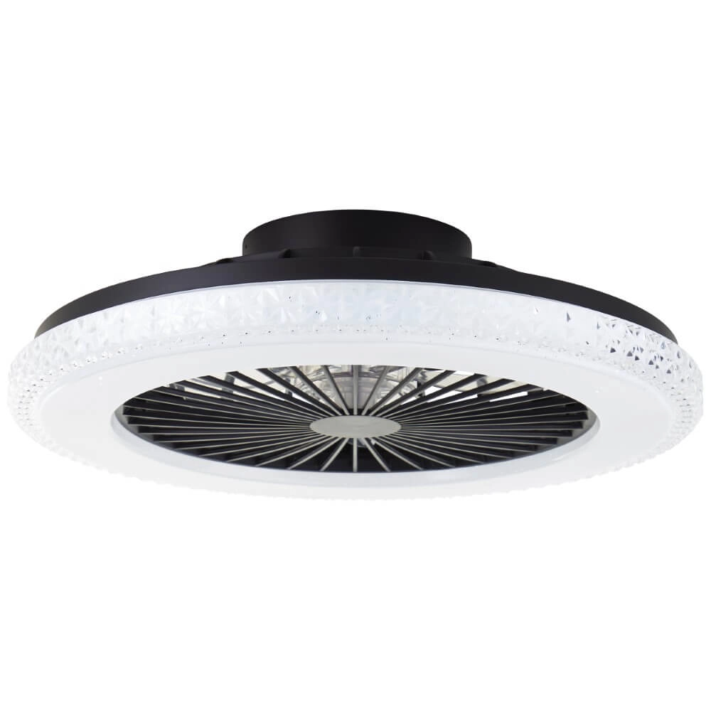 Schwarzer Fächer Badria mit RGB-Funktion Brilliant 4004353435850