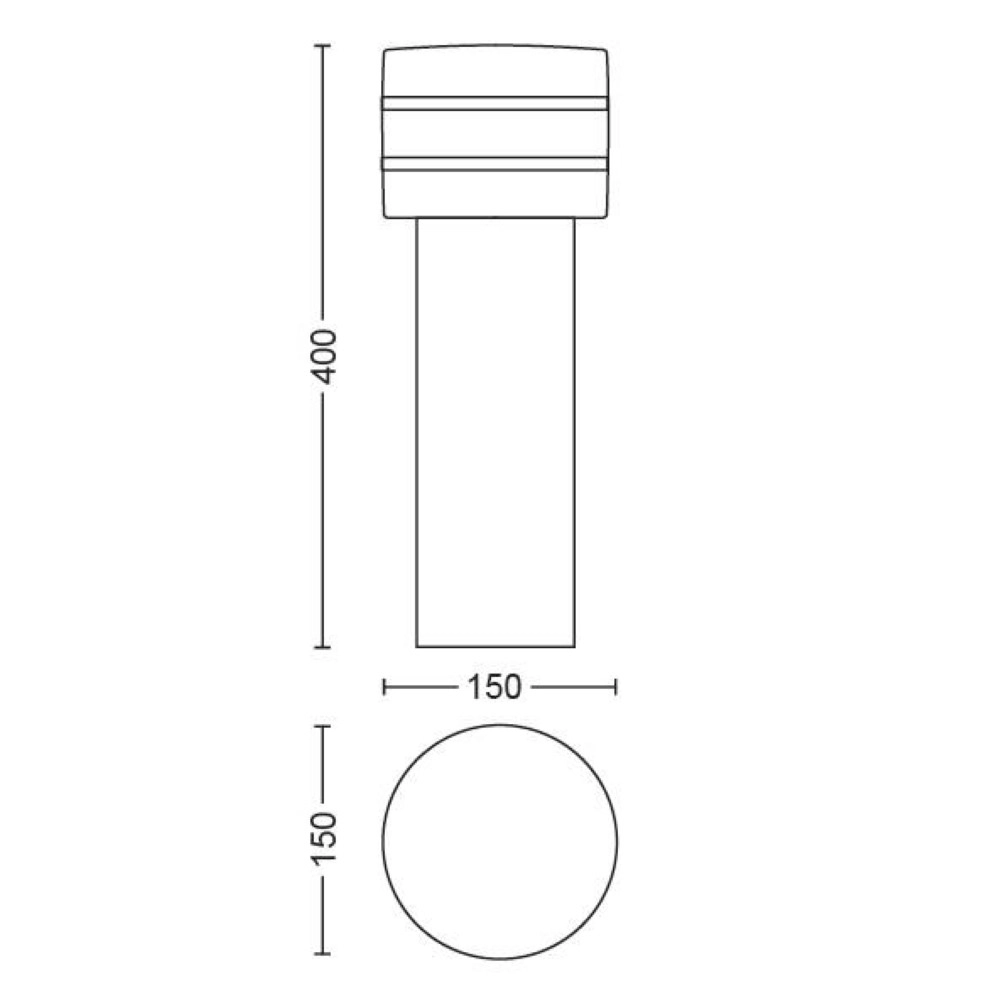 Gartenlampe Hue Tuar Silber grau Philips 8718696166086