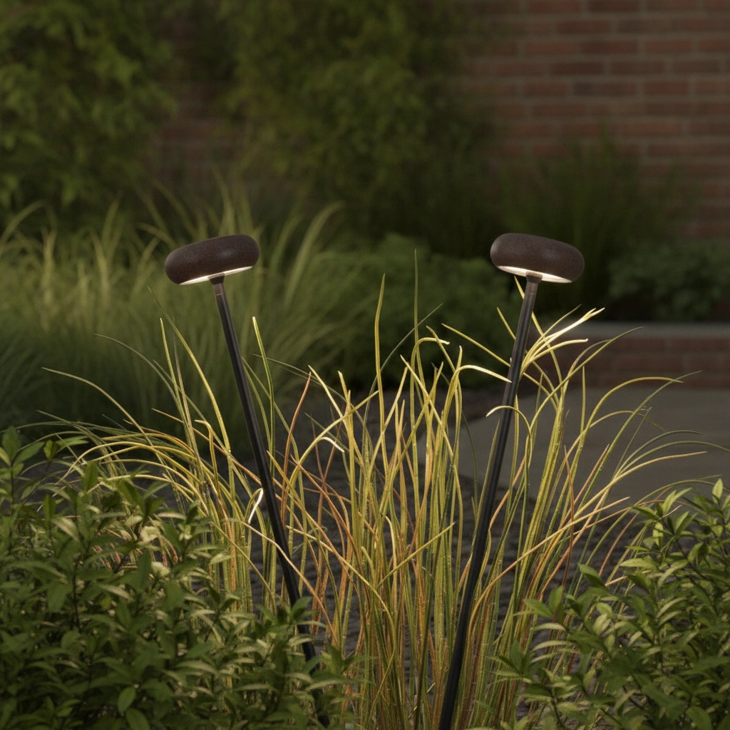 Gartenlampe Cami 110 cm brauner Stein