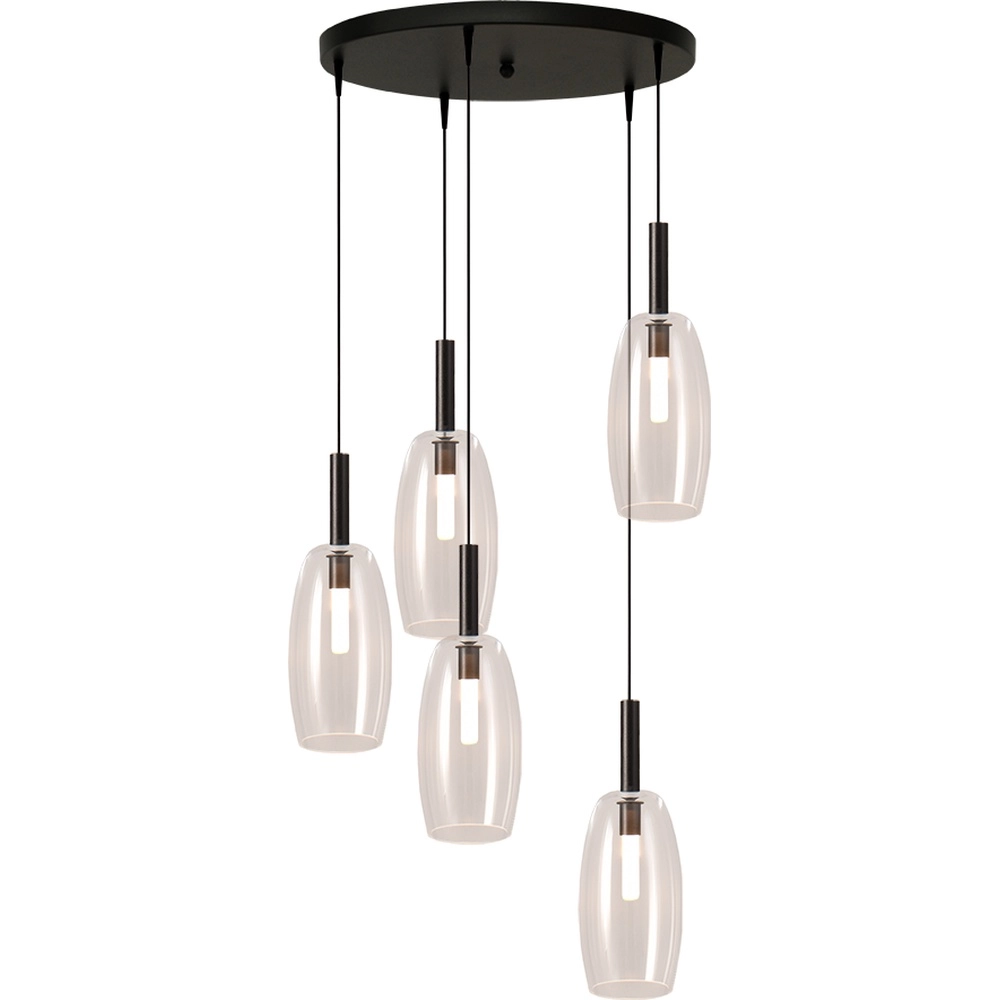 5L Vide Pendellampe Lido Olive mit Ø 11,5 cm klarem Glas Masterlight 8718121335513