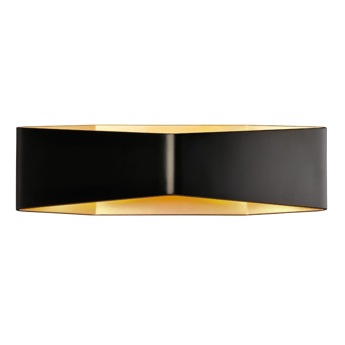 LED-Wandleuchte Cariso WL-4 schwarz mit gold