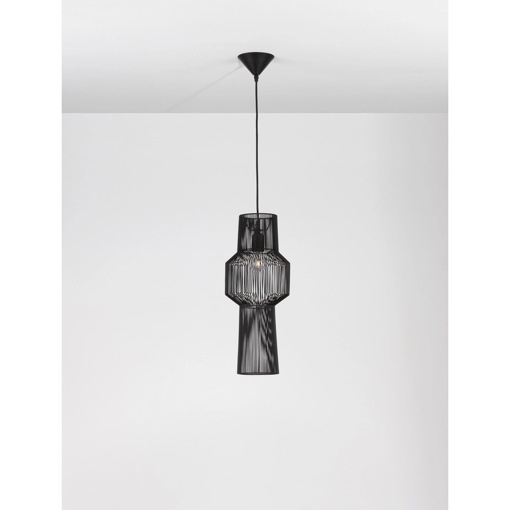 Böhmische Pendelleuchte Bredo Ø 21cm schwarz Lyora 5212017438904
