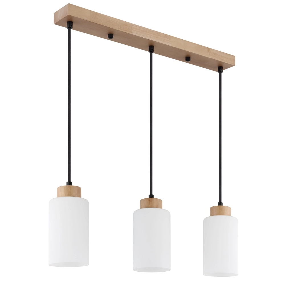 Pendellampe Rowena 3-Licht Holz Globo 9007371580248