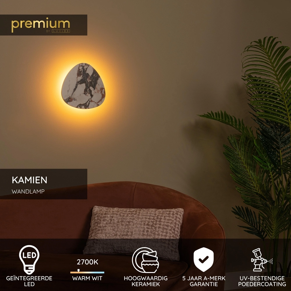Einzigartige Wandlampe Kamien Marmor 30 cm Premium by Lucide 5411212421258