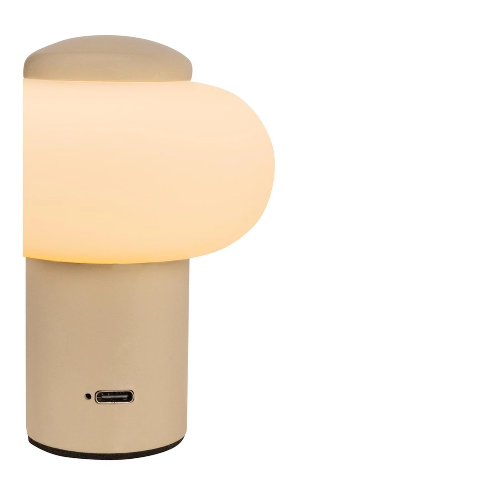 Wiederaufladbare Tischlampe Gustav Sandbraun Lucide 5411212442079
