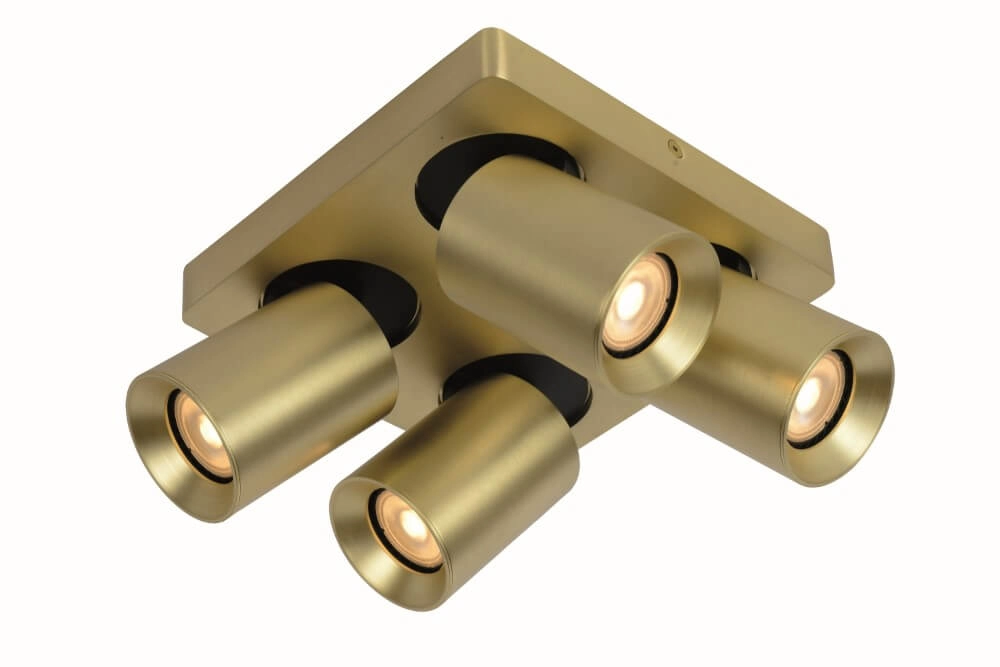 4-flammiger Aufbaustrahler Megano Gold orientierbar