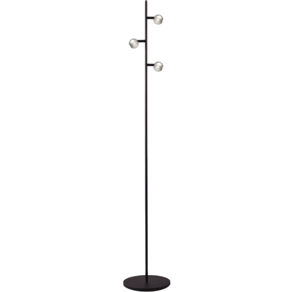3-Licht Stehlampe Talana Schwarz mit Nickel