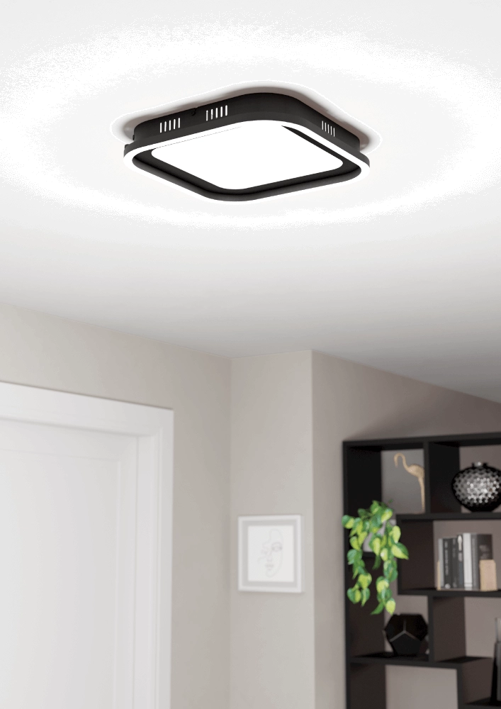 Schwarze Deckenlampe Calagrano 38x38 Eglo 9008606245000