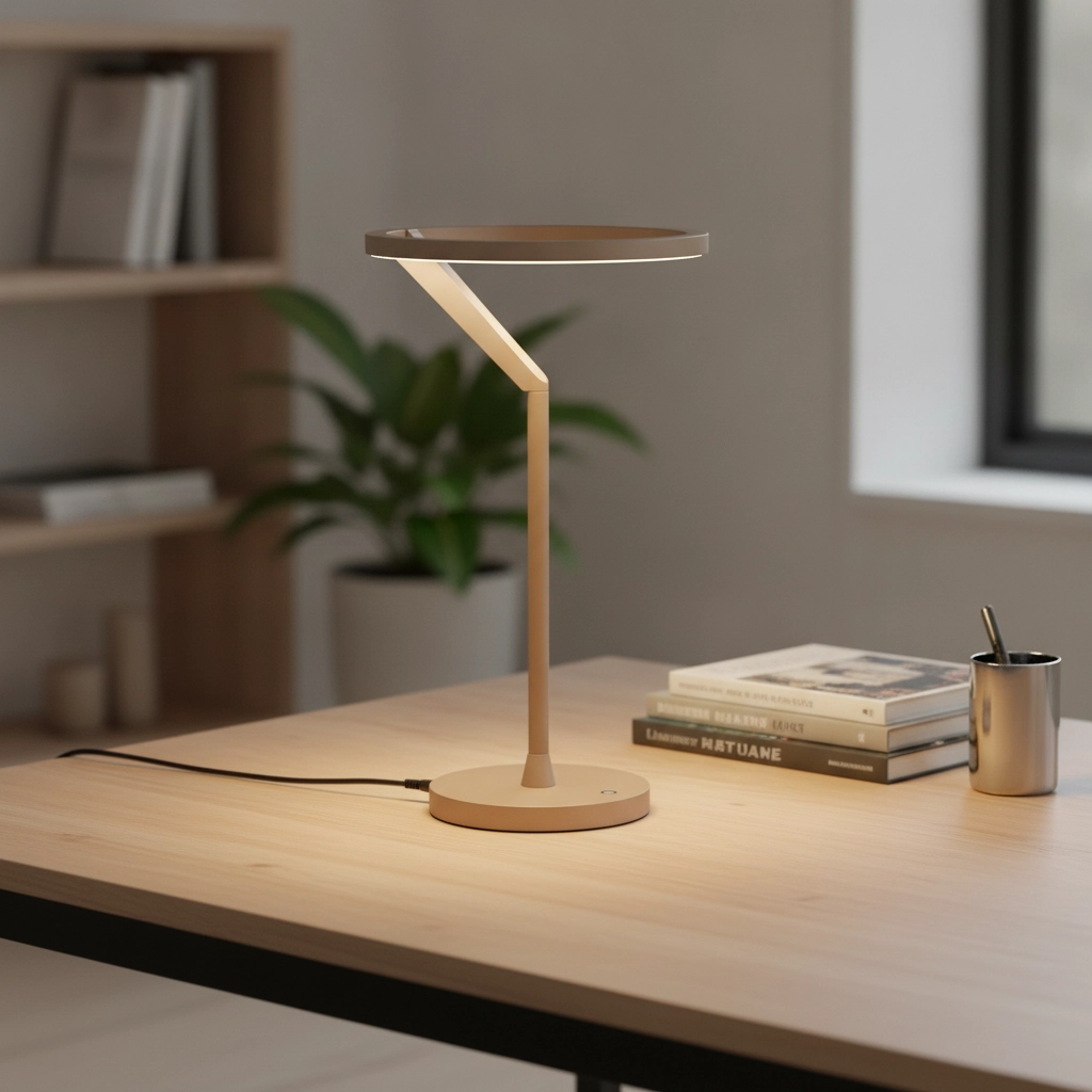 Design-Tischleuchte Tilia mokkabraun