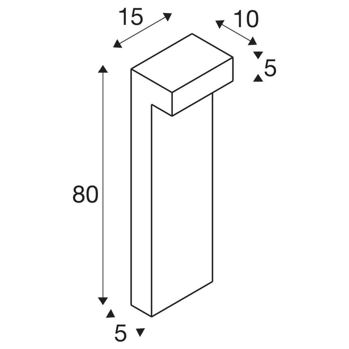 Gehwegbeleuchtung L-Line 50 cm Anthrazit SLV 4024163236881