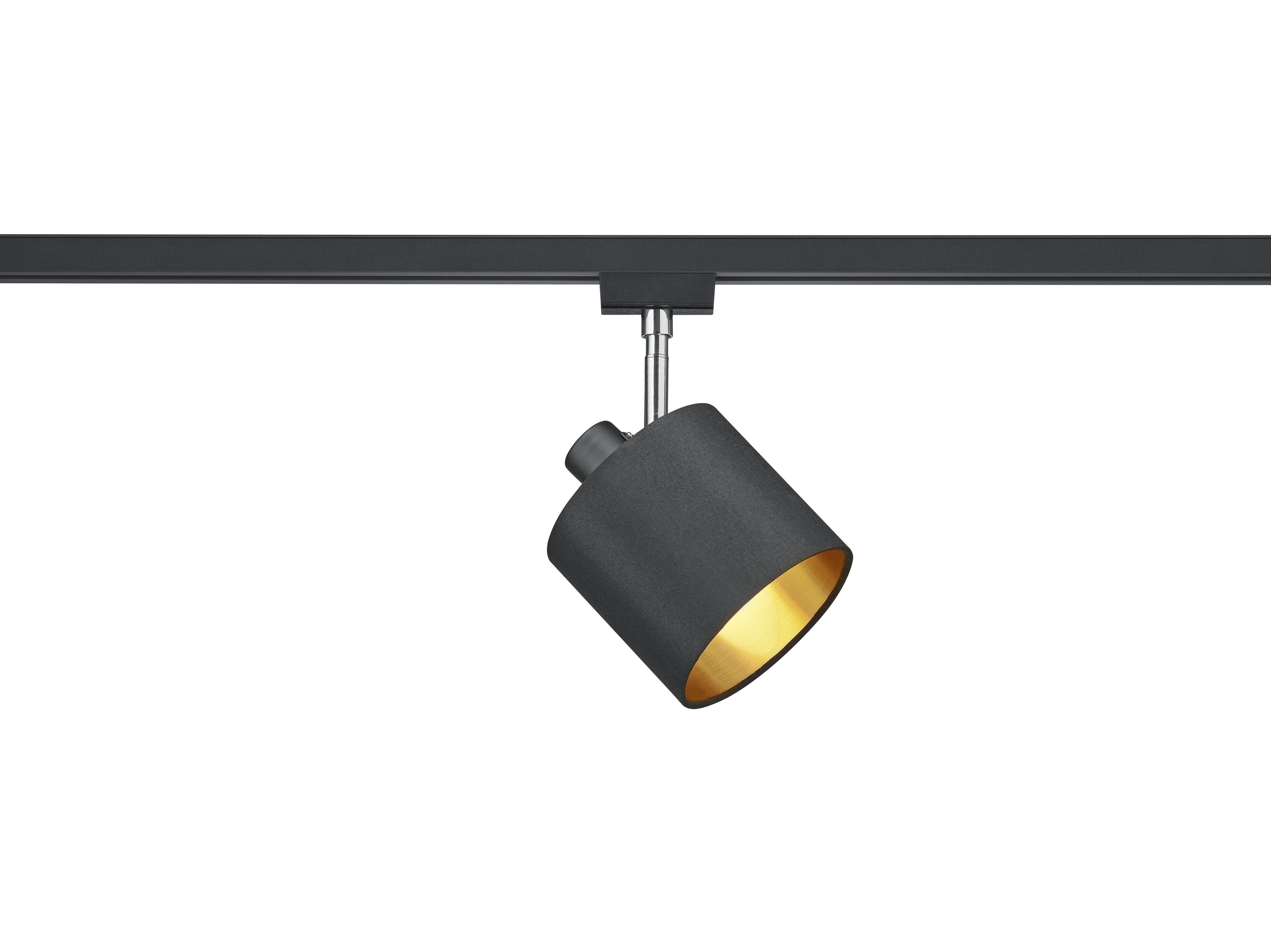 2-Phasen-Schienenlampe Duoline schwarz mit gold