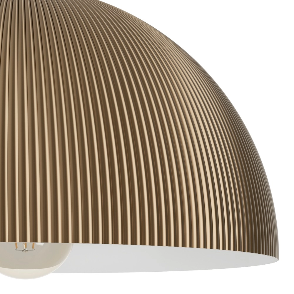 Design-Pendellampe Gaetano 2 Bronze mit weißem Ø 40 cm