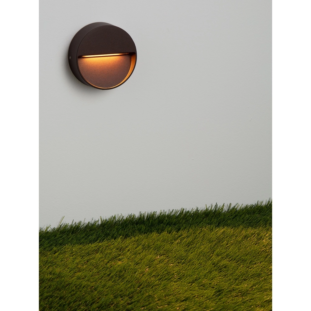 Runde Wandlampe Sete Rostbraun