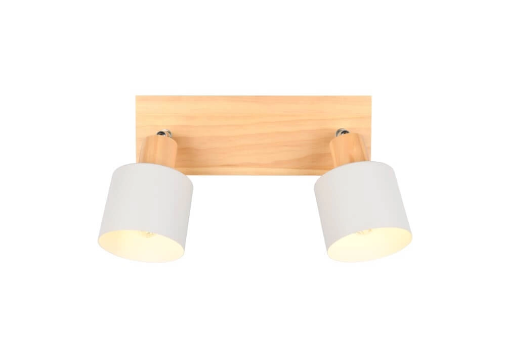 Doppelte Deckenleuchte Shanti mit Holzoptik Trio 4017807615722