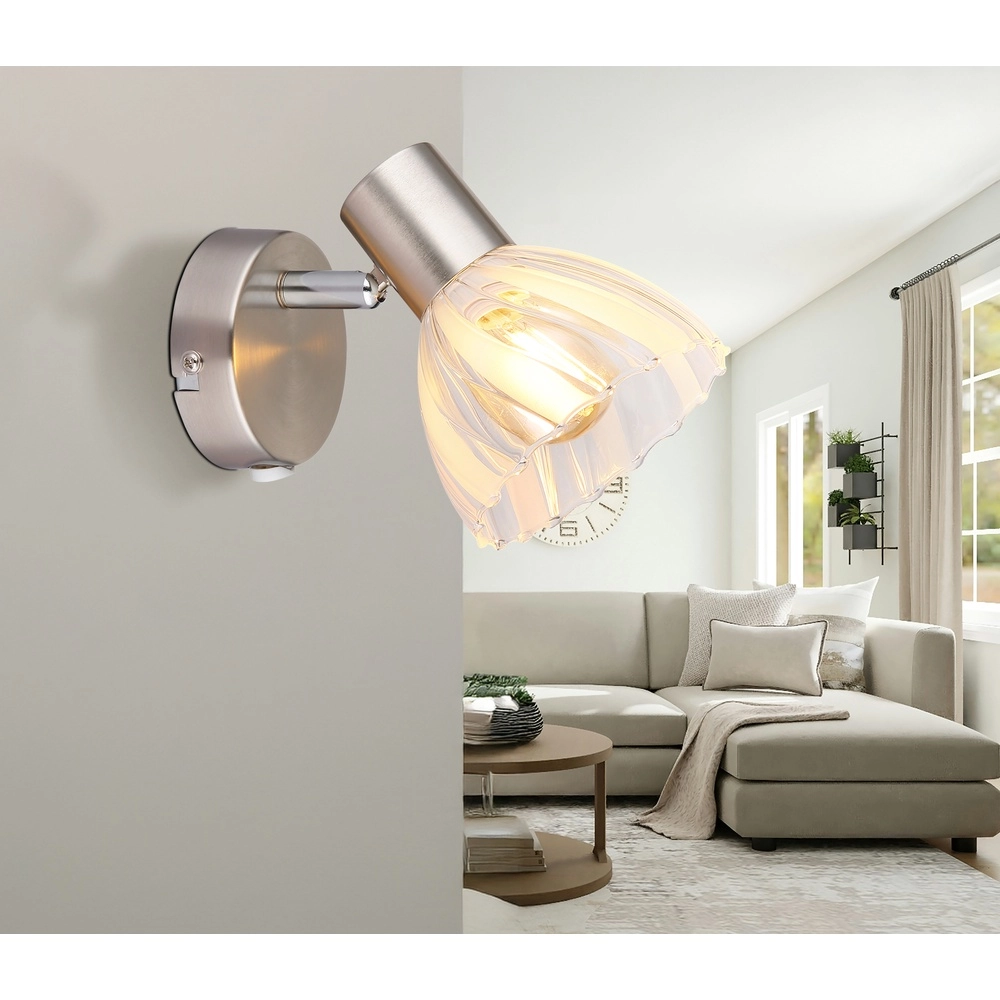 Wandlampe Zachery Nickel Globo 9007371528486