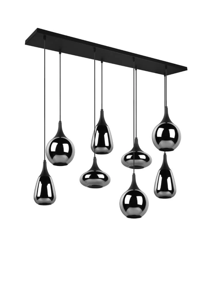 Hängelampe mit 8 Leuchten Lumina mit Rauchglas Trio 4017807542301