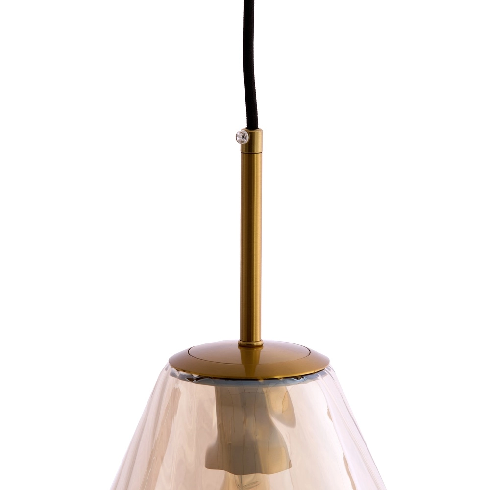 Glas-Pendellampe Leona Ø 25cm – Bernsteinglas Light & Living 8717807834005