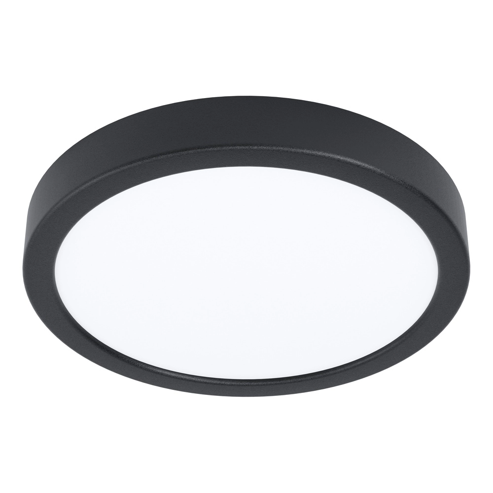 Deckenlicht IP44 Fueva 6-Z rund – schwarz – Ø 21,1 cm Eglo 9008606330485