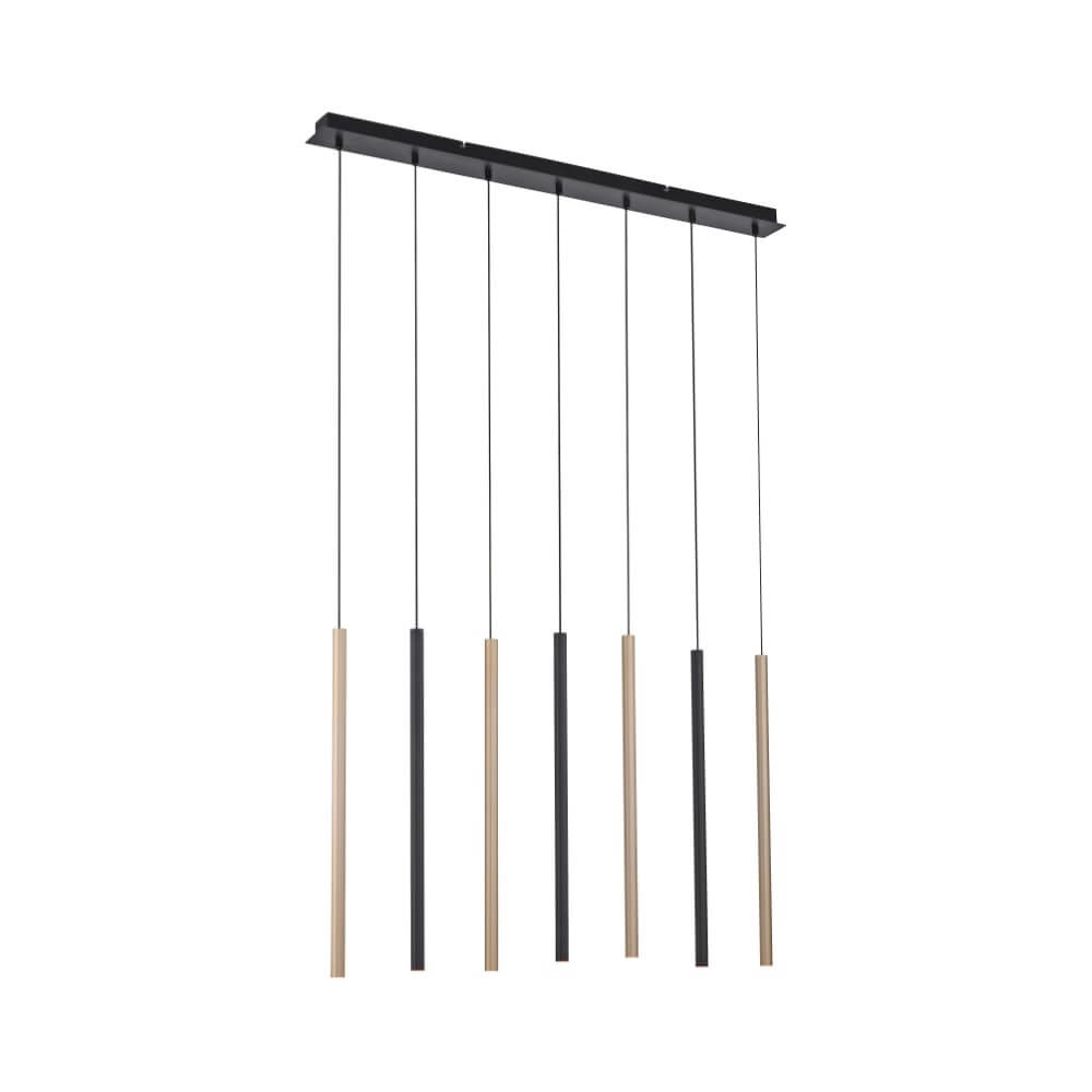 Einzigartige Hängelampe Flute 7-Licht Paul Neuhaus 4012248374771