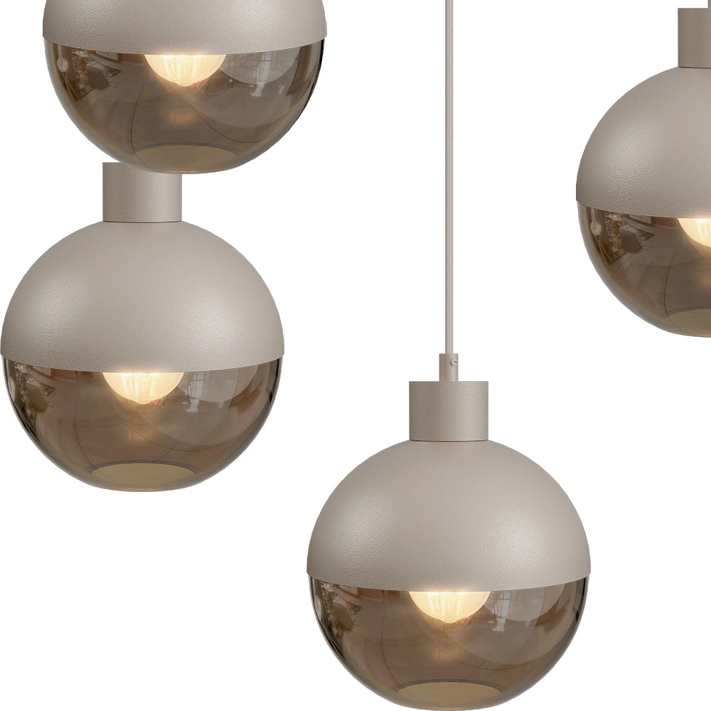 Design-Pendellampe Opera 5-Licht beige Terra Ø 50cm Masterlight 8718121424262