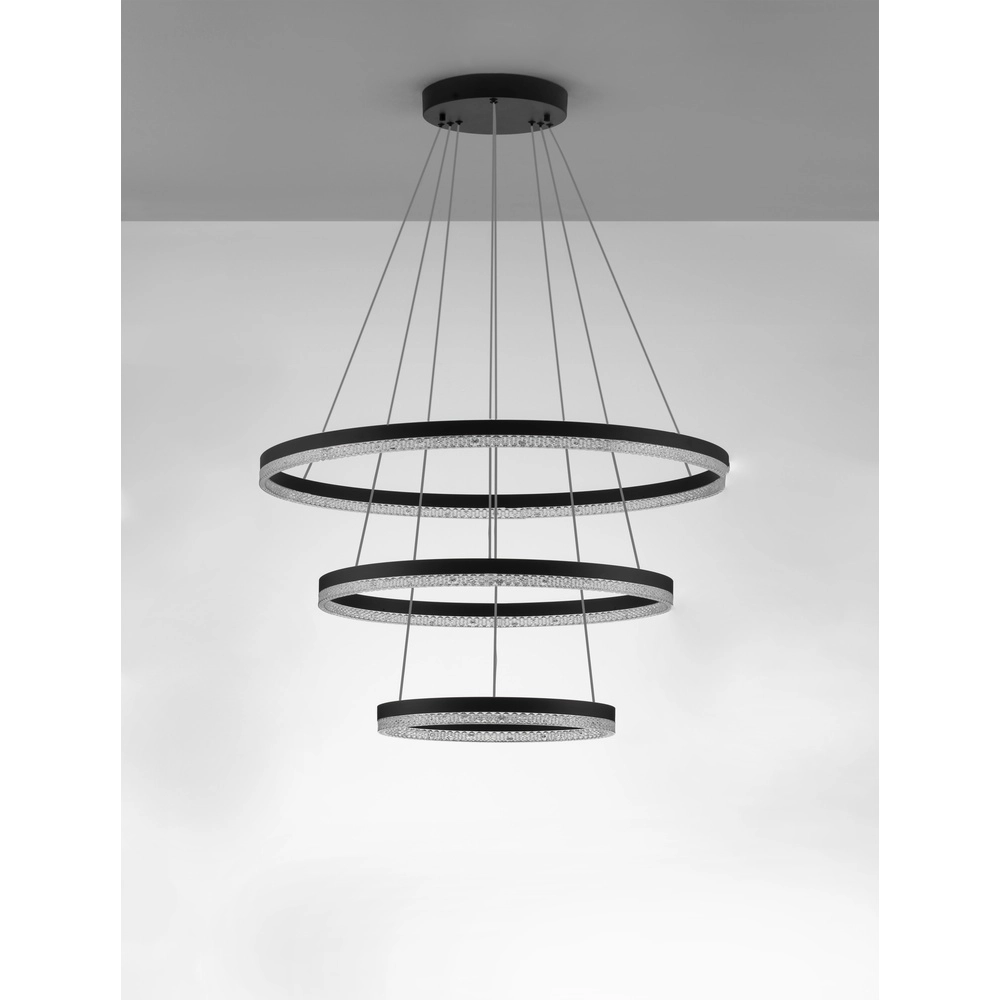 Pendelleuchte Adria schwarz Ø 80cm Lyora 5212017443823
