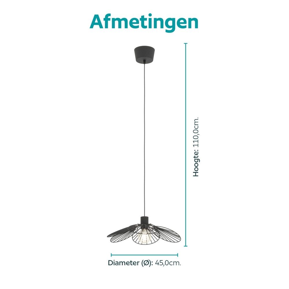 Pendellampe Binacua schwarzer Ø 45 cm