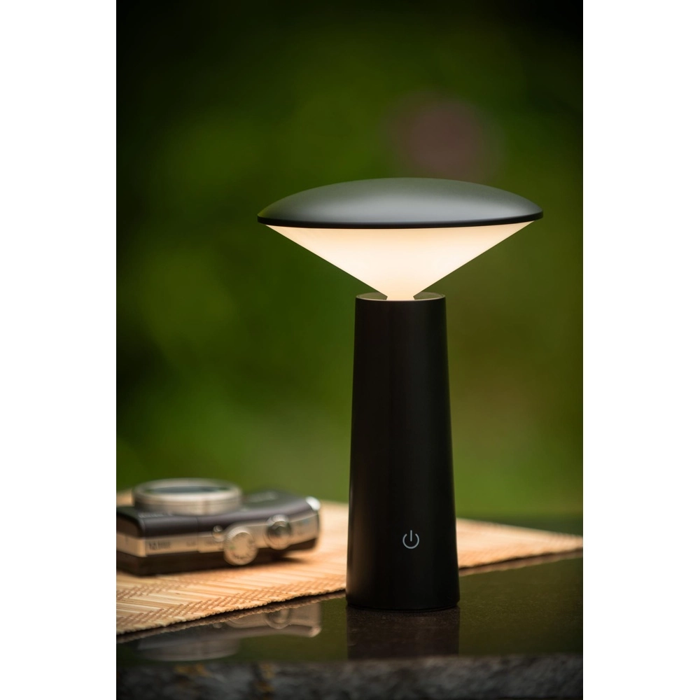 Wiederaufladbare Tischlampe Jive IP44 Schwarzlichtfarbe verstellbar Lucide 5411212021960