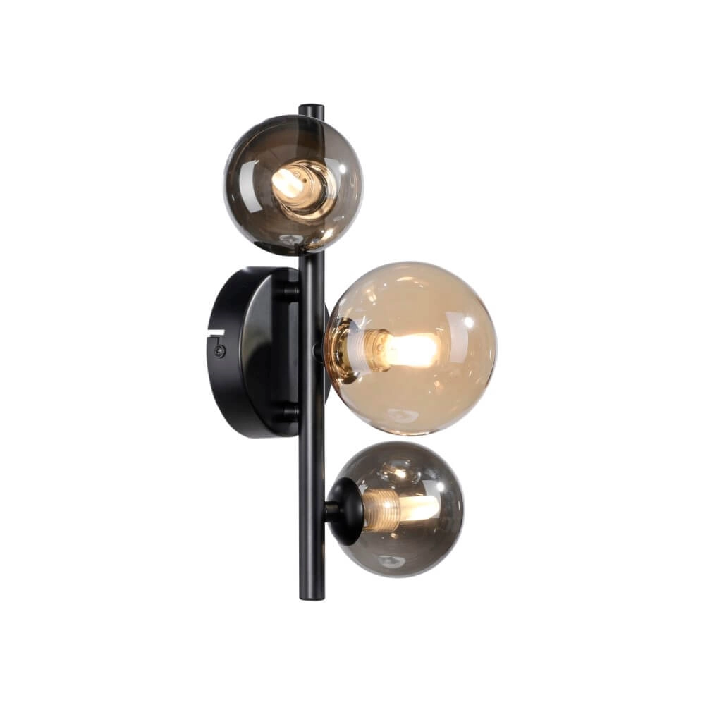 Schwarze Wandlampe Popsicle 3-flammig Paul Neuhaus 4012248375501