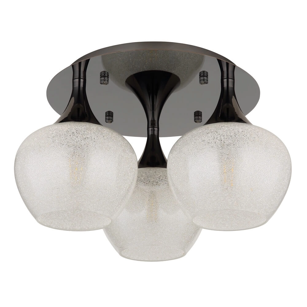 Anthrazit Deckenleuchte Maxy mit weißem Glas 3-flammig Ø 45cm Globo 9007371447183