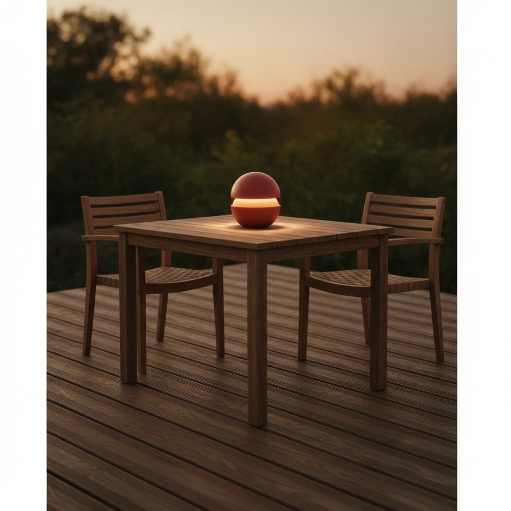 Tischlampe Puk wiederaufladbares Orange