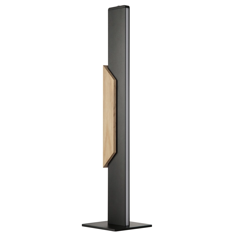 Design-Tischlampe Arcus Schwarz mit Holz Brilliant 4004353463525