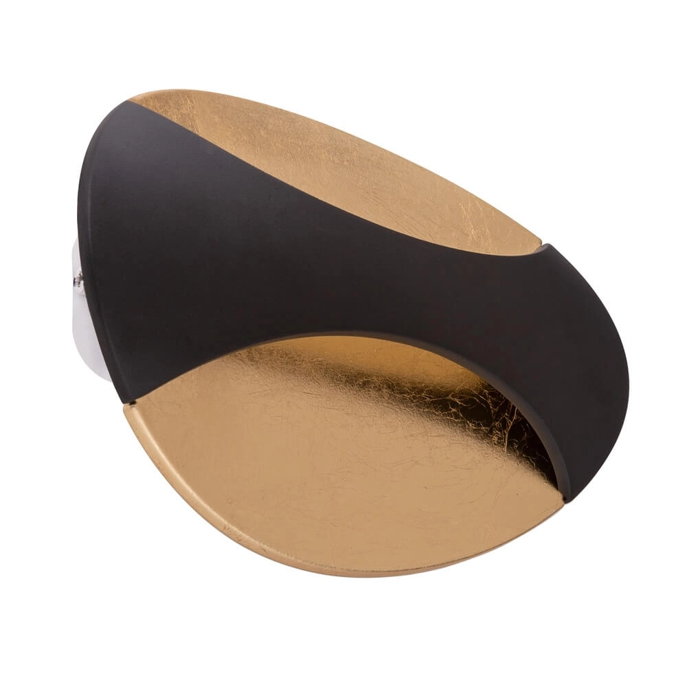 Design-Wandleuchte Alexandra schwarz mit gold Globo 9007371395453