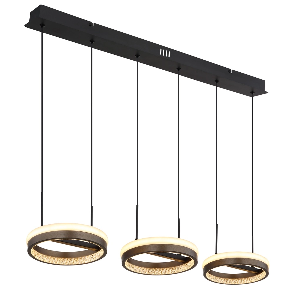 Design-Pendellampe Della Schwarze 3-Lichter Globo 9007371462742