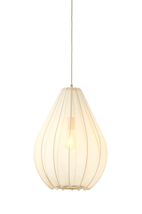 Japandi Pendelleuchte Itela creme Ø 38cm Light & Living 8717807702755