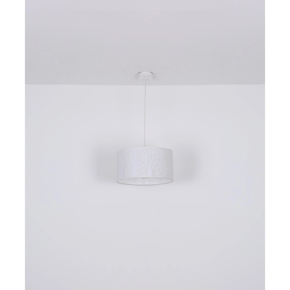 Weiße Pendellampe Pinni Ø 38 cm schwarz Globo 9007371400256