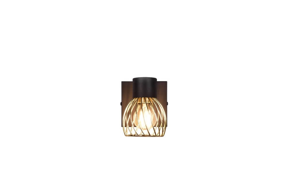 Design-Wandleuchte Ardon schwarz mit gold Trio 4017807560886
