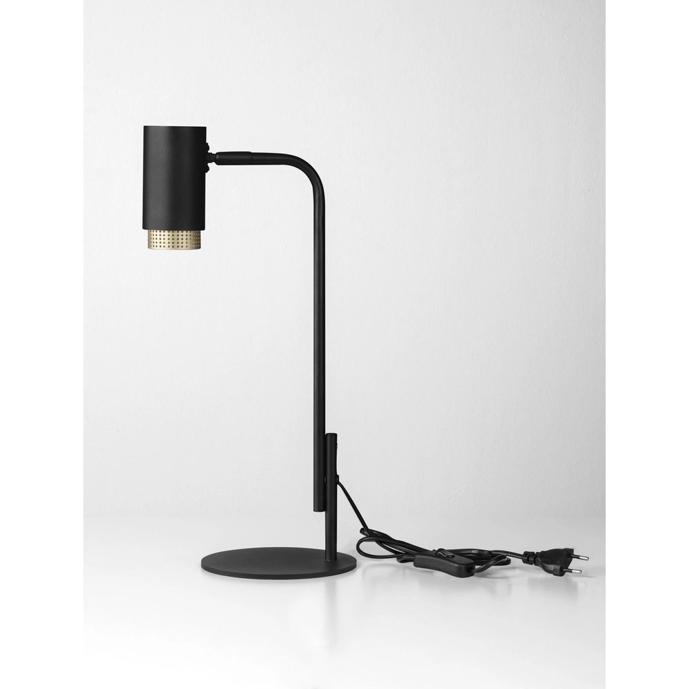 Schreibtischlampe Nessi schwarz mit gold Lyora 5212017475206
