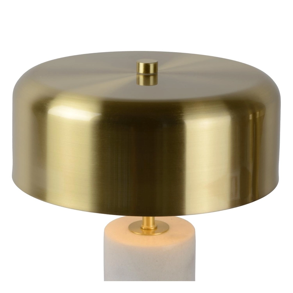 Tischlampe Mirasol Weiß mit Gold Lucide 5411212343406