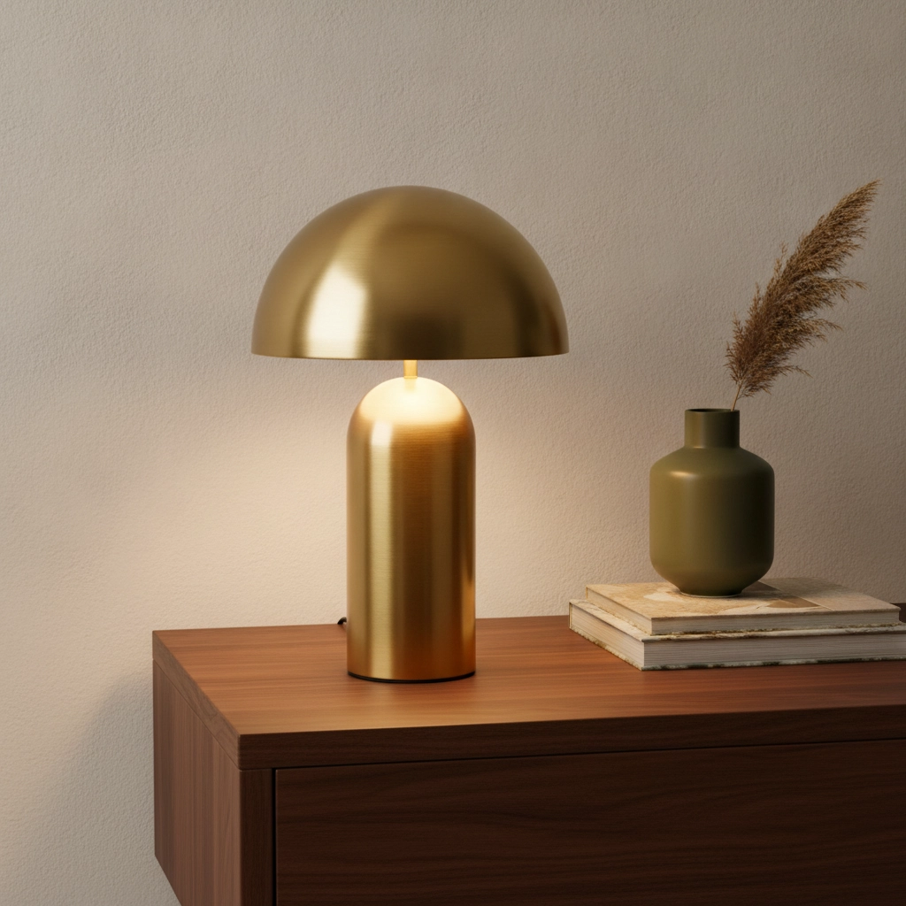 Tischlampe Best Ø 25cm matt gold